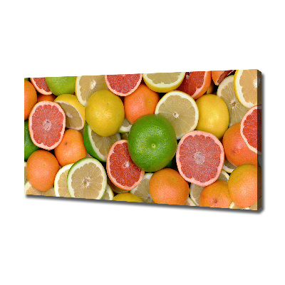 Cuadro canvas moderno de gran formato horizontal Frutas cítricas