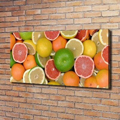 Cuadro canvas moderno de gran formato horizontal Frutas cítricas