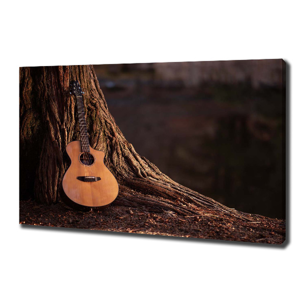 Foto en lienzo con acabado profesional horizontal guitarra acústica