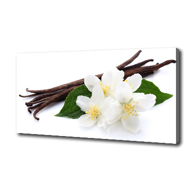 Cuadro canvas moderno de gran formato horizontal Jazmín y vainilla