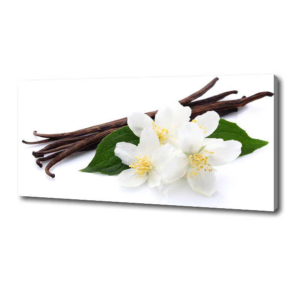 Cuadro canvas moderno de gran formato horizontal Jazmín y vainilla