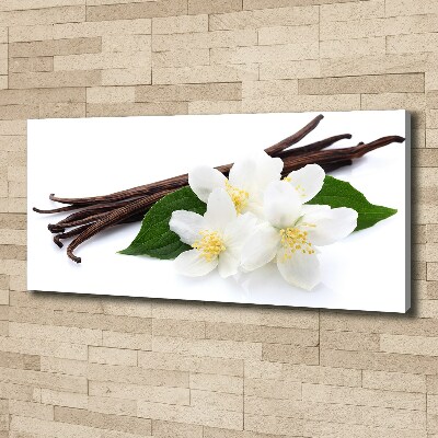 Cuadro canvas moderno de gran formato horizontal Jazmín y vainilla