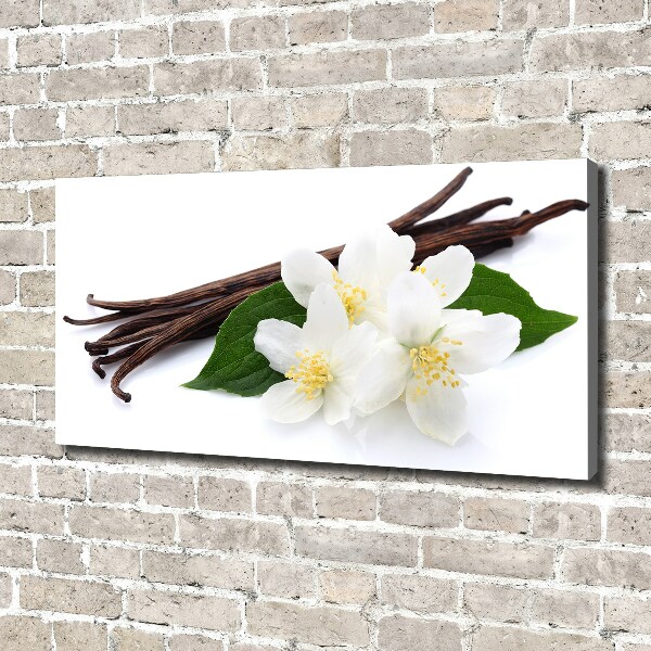 Cuadro canvas moderno de gran formato horizontal Jazmín y vainilla