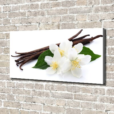 Cuadro canvas moderno de gran formato horizontal Jazmín y vainilla