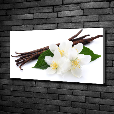 Cuadro canvas moderno de gran formato horizontal Jazmín y vainilla