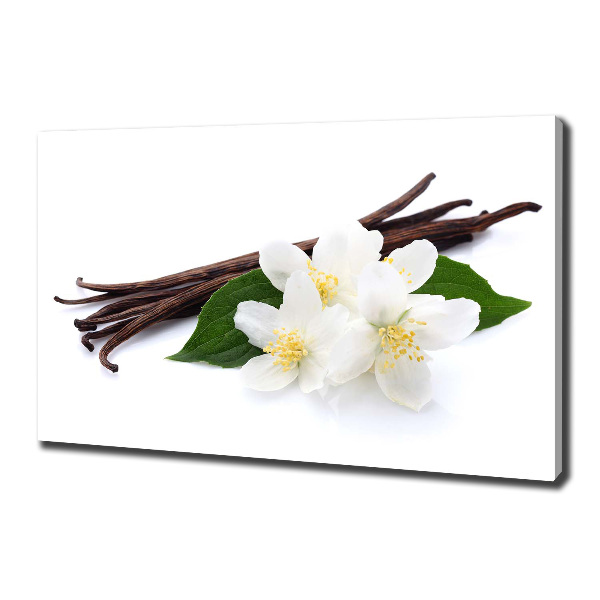 Cuadro canvas moderno de gran formato horizontal Jazmín y vainilla