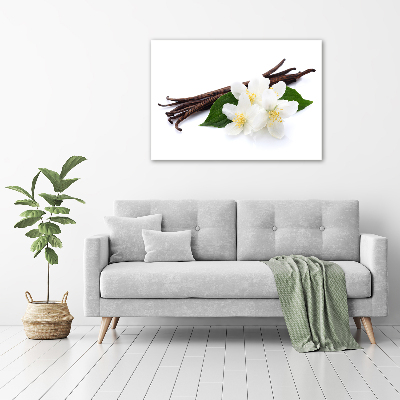 Cuadro canvas moderno de gran formato horizontal Jazmín y vainilla