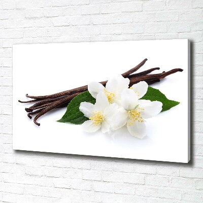 Cuadro canvas moderno de gran formato horizontal Jazmín y vainilla
