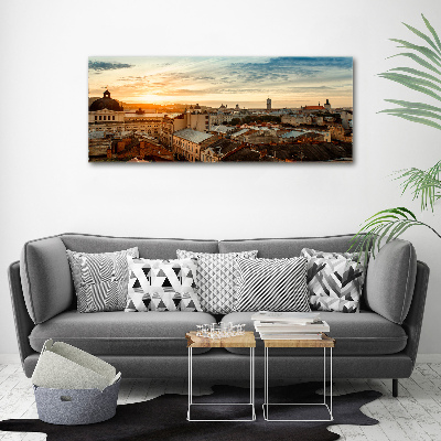Cuadro canvas con impresión uv duradera horizontal Amanecer en Lviv