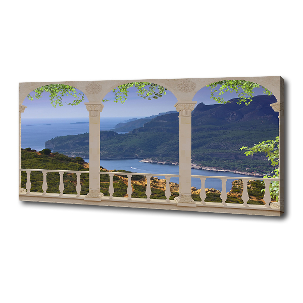Cuadro canvas con impresión uv duradera horizontal Vista de la bahía