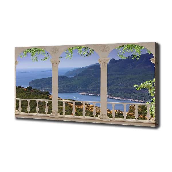 Cuadro canvas con impresión uv duradera horizontal Vista de la bahía