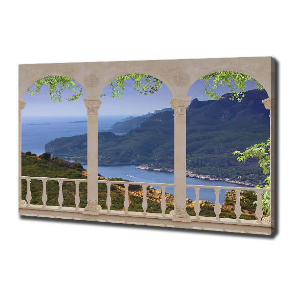 Cuadro canvas con impresión uv duradera horizontal Vista de la bahía