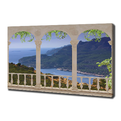 Cuadro canvas con impresión uv duradera horizontal Vista de la bahía