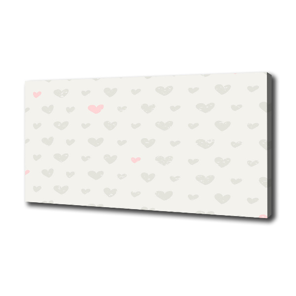 Cuadro canvas con impresión uv duradera horizontal Fondo de corazones