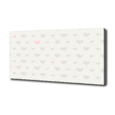 Cuadro canvas con impresión uv duradera horizontal Fondo de corazones