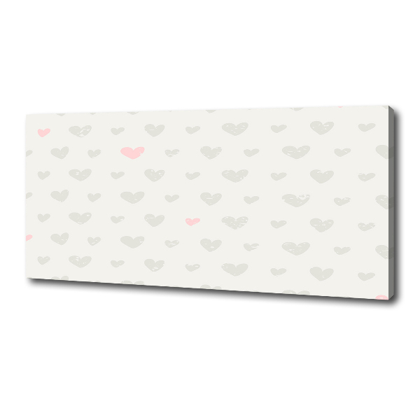 Cuadro canvas con impresión uv duradera horizontal Fondo de corazones