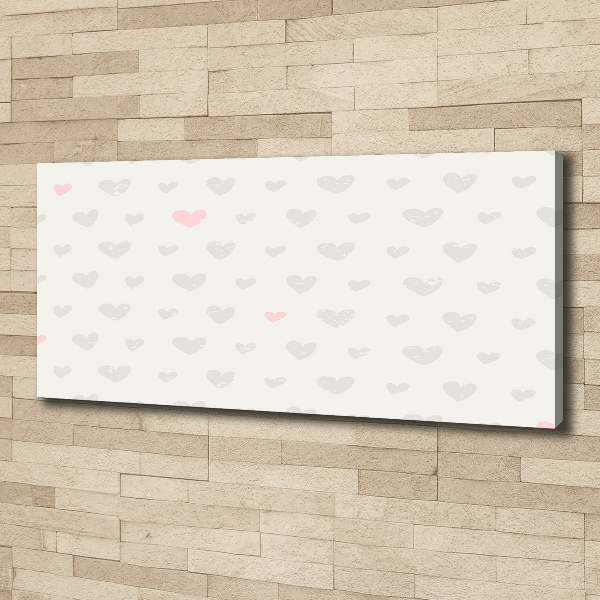 Cuadro canvas con impresión uv duradera horizontal Fondo de corazones