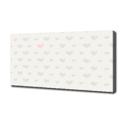 Cuadro canvas con impresión uv duradera horizontal Fondo de corazones