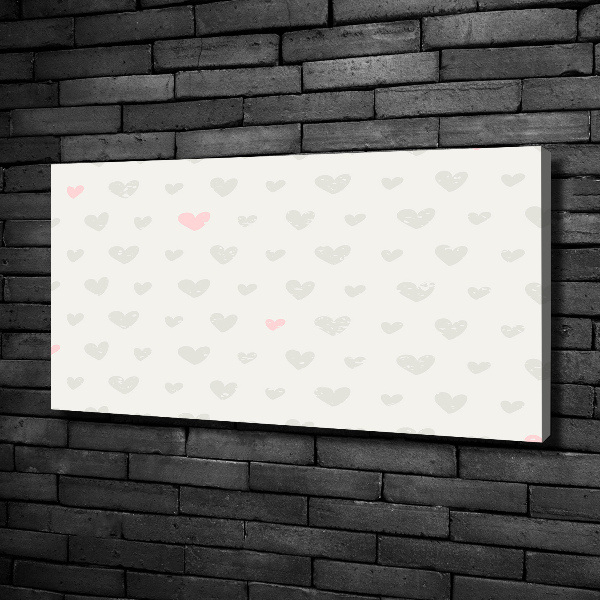 Cuadro canvas con impresión uv duradera horizontal Fondo de corazones