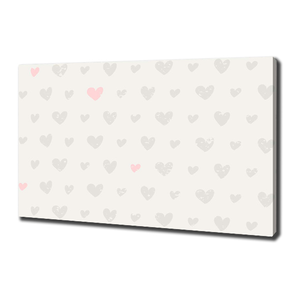 Cuadro canvas con impresión uv duradera horizontal Fondo de corazones