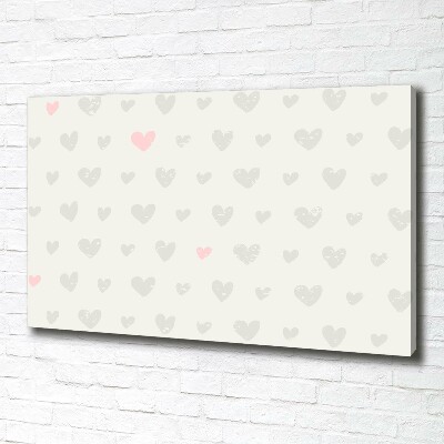 Cuadro canvas con impresión uv duradera horizontal Fondo de corazones