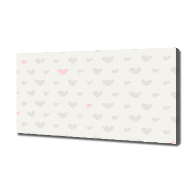 Cuadro canvas con impresión uv duradera horizontal Fondo de corazones