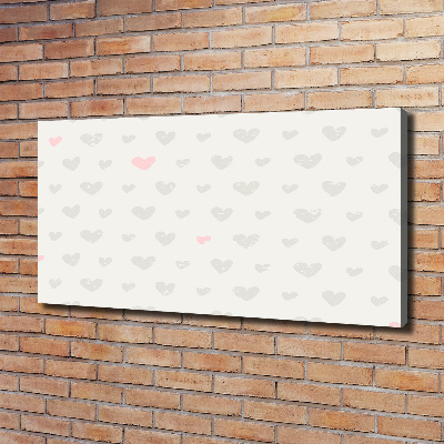 Cuadro canvas con impresión uv duradera horizontal Fondo de corazones