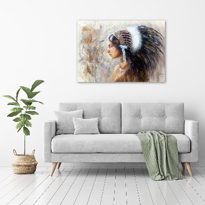 Foto en lienzo con acabado profesional horizontal mujer india