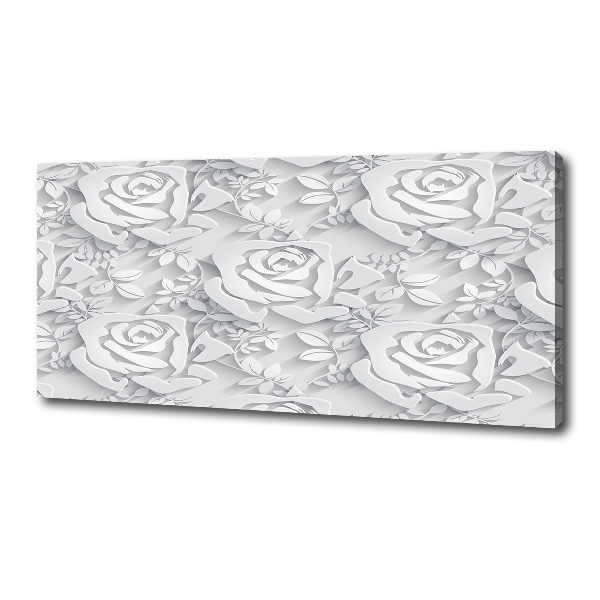 Cuadro canvas con impresión uv duradera horizontal Patrón de rosas