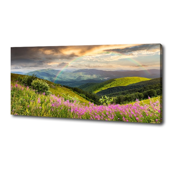 Cuadro canvas moderno de gran formato horizontal paisaje de montaña