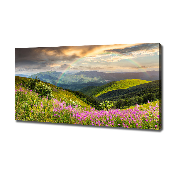 Cuadro canvas moderno de gran formato horizontal paisaje de montaña