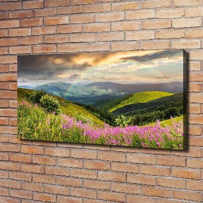 Cuadro canvas moderno de gran formato horizontal paisaje de montaña