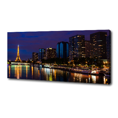Cuadro canvas moderno de gran formato horizontal París de noche