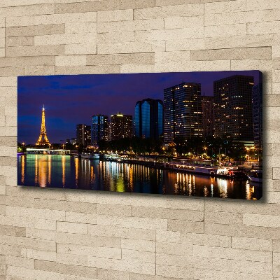 Cuadro canvas moderno de gran formato horizontal París de noche