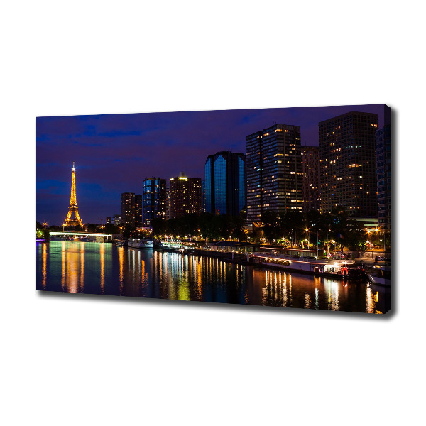 Cuadro canvas moderno de gran formato horizontal París de noche