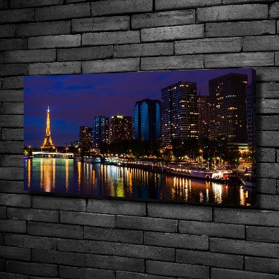 Cuadro canvas moderno de gran formato horizontal París de noche
