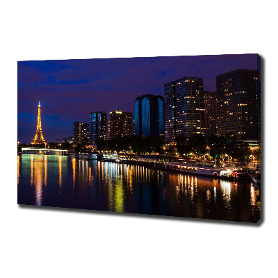 Cuadro canvas moderno de gran formato horizontal París de noche