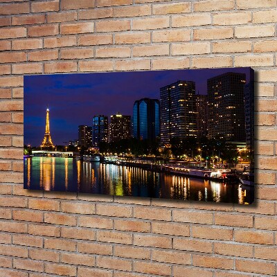 Cuadro canvas moderno de gran formato horizontal París de noche