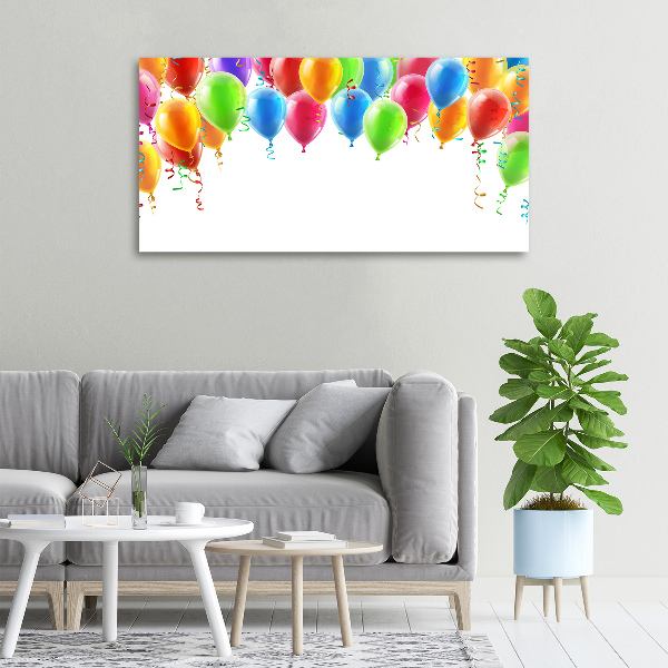 Cuadro canvas con impresión uv duradera horizontal Globos de colores