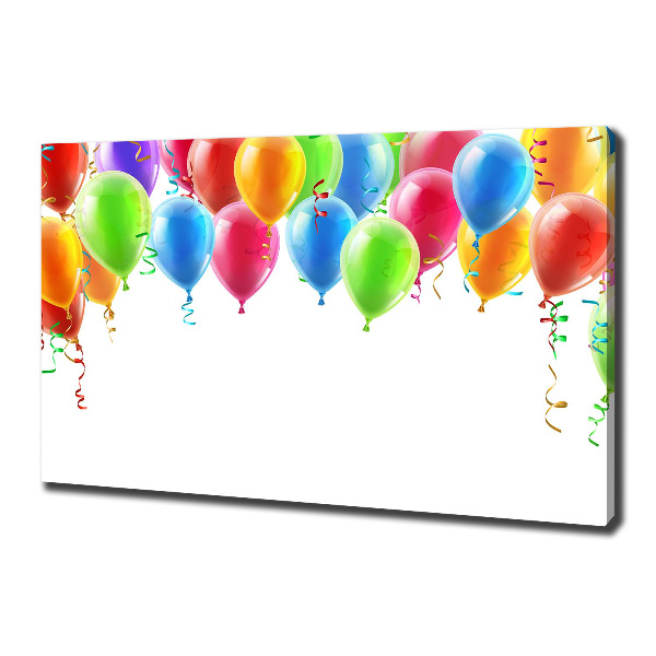 Cuadro canvas con impresión uv duradera horizontal Globos de colores