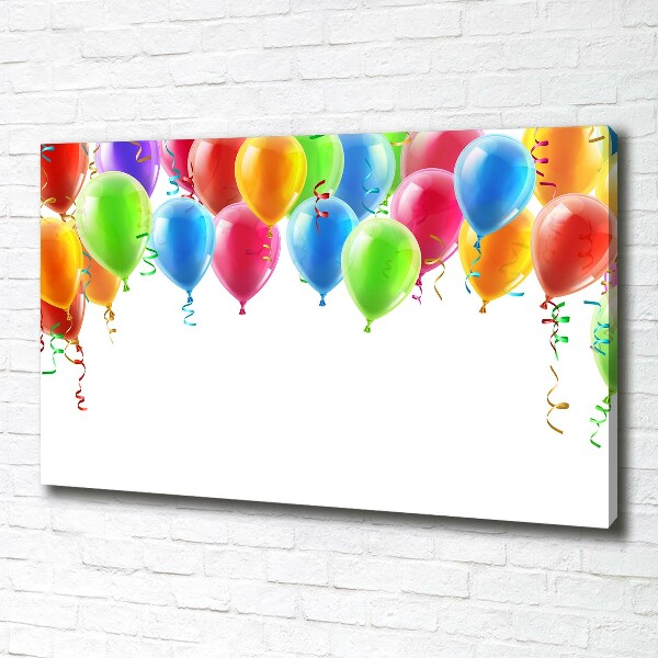 Cuadro canvas con impresión uv duradera horizontal Globos de colores