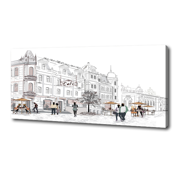 Cuadro canvas moderno de gran formato horizontal Casco antiguo