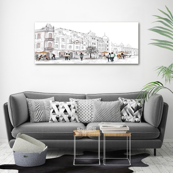 Cuadro canvas moderno de gran formato horizontal Casco antiguo