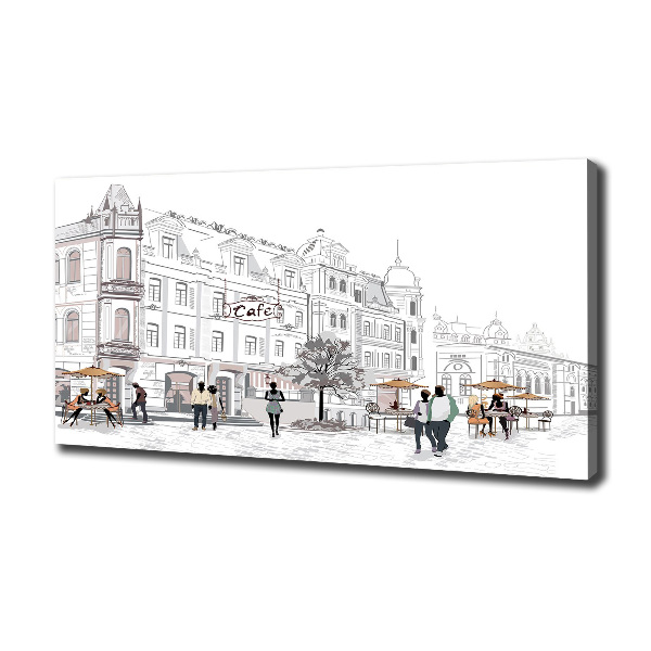 Cuadro canvas moderno de gran formato horizontal Casco antiguo