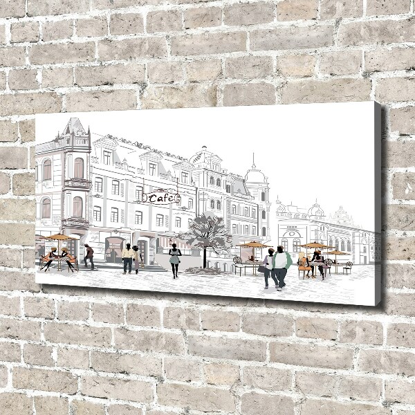 Cuadro canvas moderno de gran formato horizontal Casco antiguo