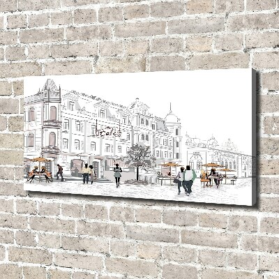 Cuadro canvas moderno de gran formato horizontal Casco antiguo