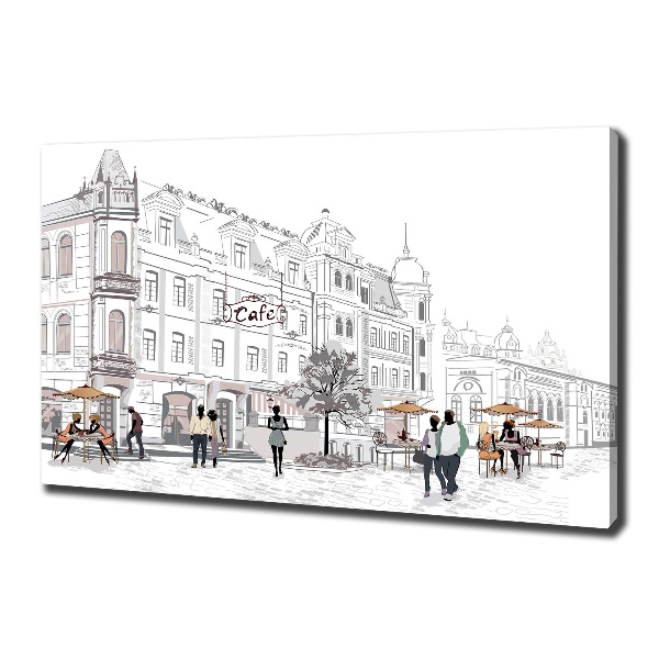 Cuadro canvas moderno de gran formato horizontal Casco antiguo