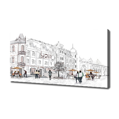 Cuadro canvas moderno de gran formato horizontal Casco antiguo