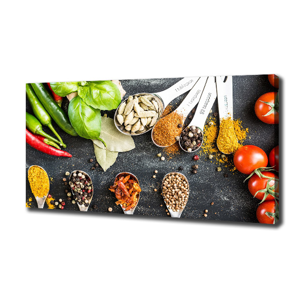 Cuadro canvas con impresión uv duradera horizontal Mezcla de especias