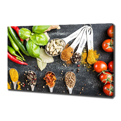 Cuadro canvas con impresión uv duradera horizontal Mezcla de especias